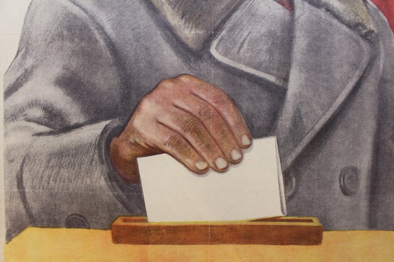 Image 1 of Original Soviet propaganda poster, 1940's