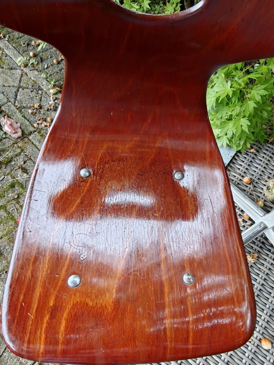2 Smiley Pagholz Chairs with Metal Cross Base – Galvanitas, Dining chairs, Wood (photo 6 of 7)