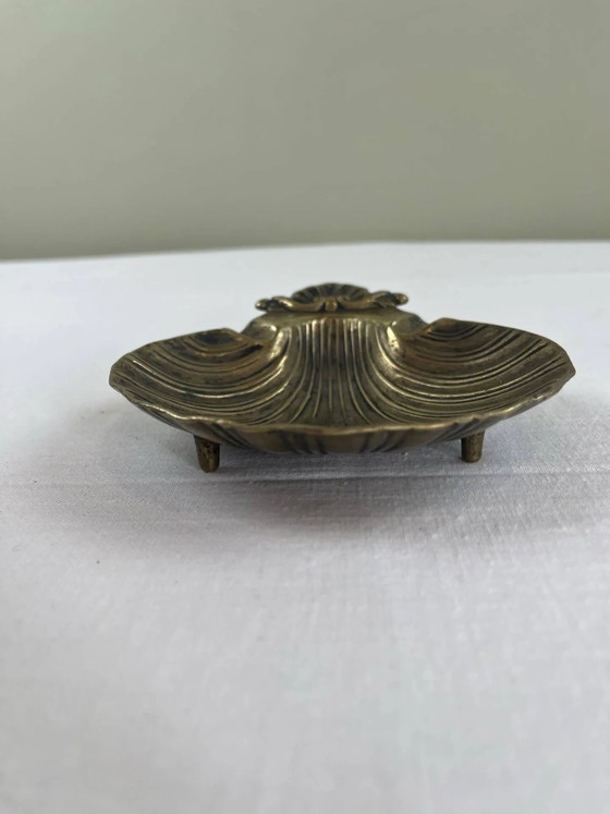 Schelpvormige opbergschaal – Schalen, Brass, Vintage (photo 3 of 8)