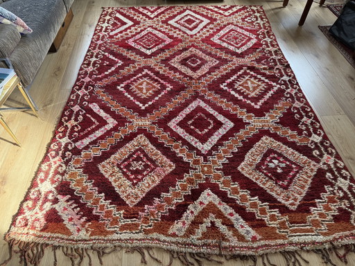 Groot Marokkaans vintage tapijt – 281 x 181 cm – hoogpolig wollen tapijt