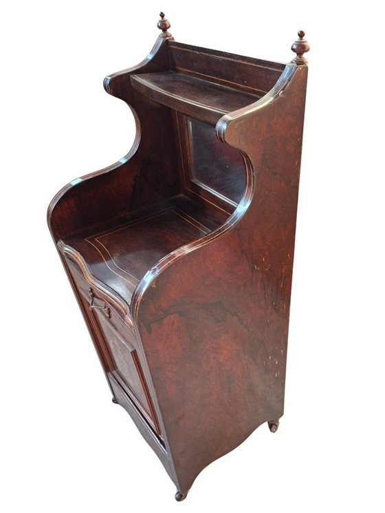 Image 1 of Antique Victorian Purdonium Coal Cabinet with Mirror