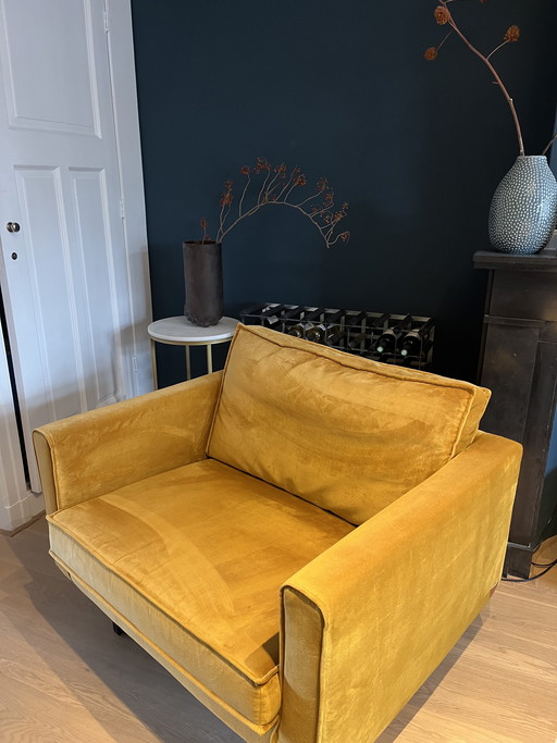 Sissy-boy velluto Loveseat okergeel 