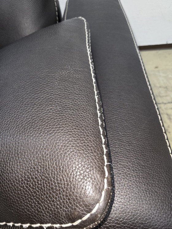 Image 1 of Sofá grande Roche Bobois, sofá de diseño, sofá de cuero marrón