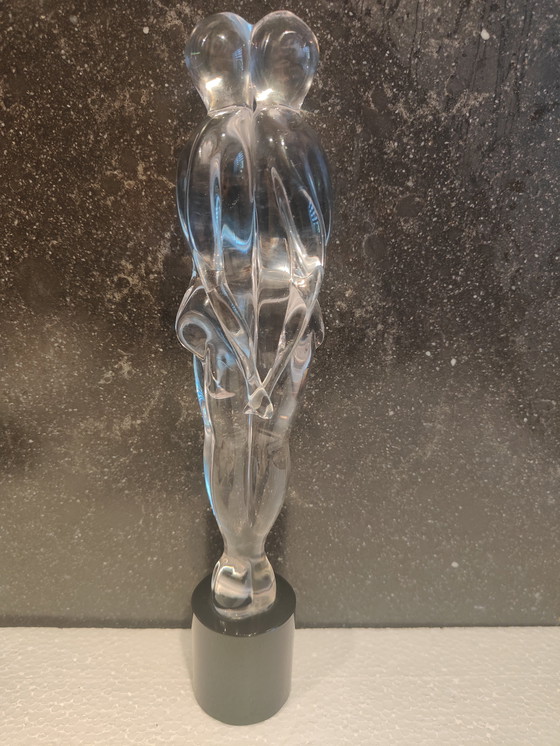 Image 1 of Renato Anatra eine hohe Glasskulptur: Zwei Liebende, Vetri Artistici, Murano, 1980