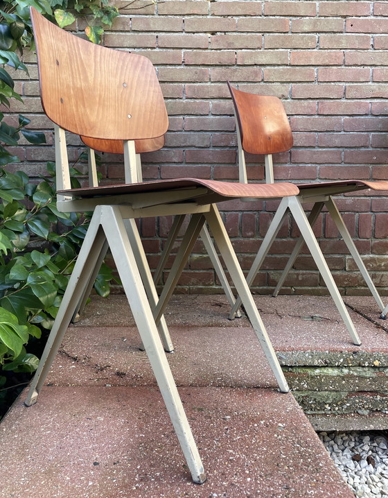 Image 1 of Ensemble de 4 chaises de salle à manger vintage Galvanitas S16 _ Design néerlandais 1965