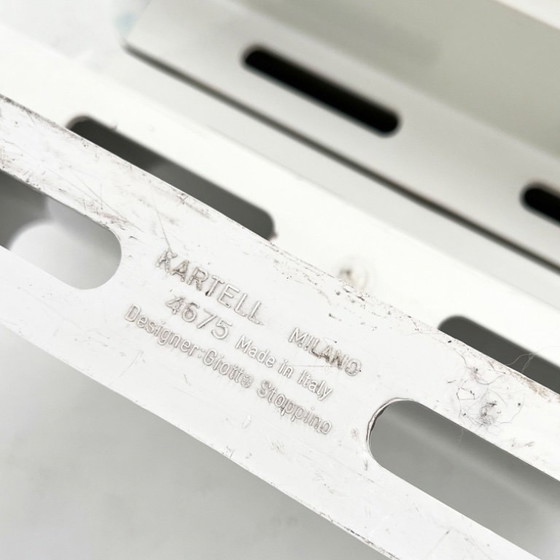 Image 1 of Porte-revues blanc de Giotto Stoppino pour Kartell, années 1970