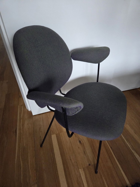 4 x Gispen 302XL chairs, Dining chairs, Wool, Textile, Black (photo 2 of 5)