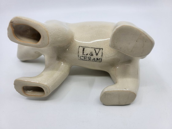 Ours Polaire L&V Ceram En Céramique Craquelée Style Art Deco France – Objets déco, Ceramic (photo 10 of 11)