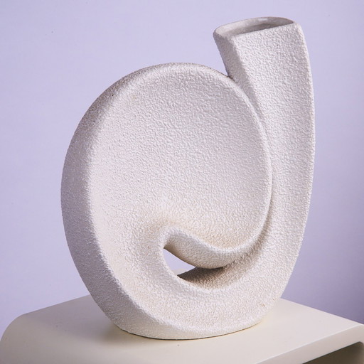 Roberto Rigon Vase design blanc mat