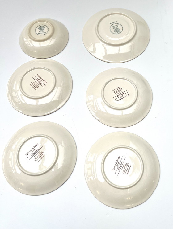 Image 1 of Título para Whoppah Villeroy & Boch “Wild Rose” – Juego de 6 platillos, porcelana pintada a mano
