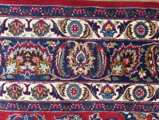 Groot Handgeknoopt Perzisch Mashad Tapijt 300 × 290 Cm – Meshad, Vloerkleden en tapijten, Wool (photo 11 of 15)