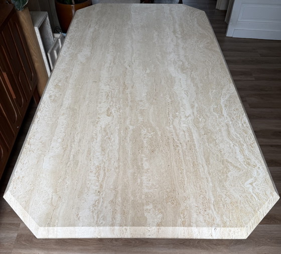 Vintage Travertine Dining Table (photo 5 of 8)