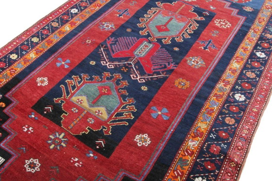 Image 1 of Antieke Russische Kaukasische Ghazni Kazak Shirvan, meer dan 100 jaar oud, 280 x 175 cm