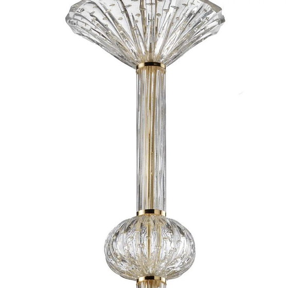 Image 1 of Grandioser kaiserlicher „Rigadin“-Kronleuchter aus Muranoglas in Transparent und Gold
