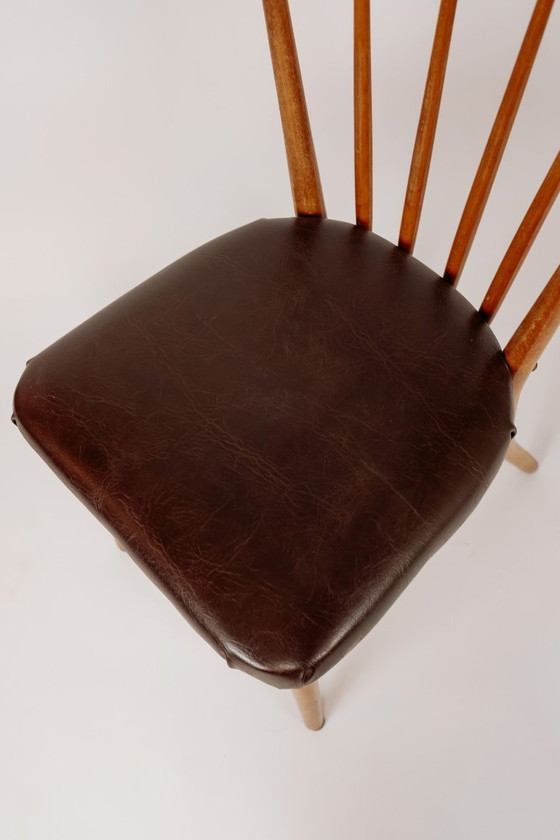 Image 1 of 4x Vintage Spindle Dining Room Chairs