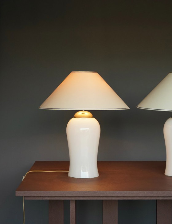 Image 1 of Murano Glass Table Lamps Model Tschung by Ingo Maurer for M Design, 1970s, Set of 2