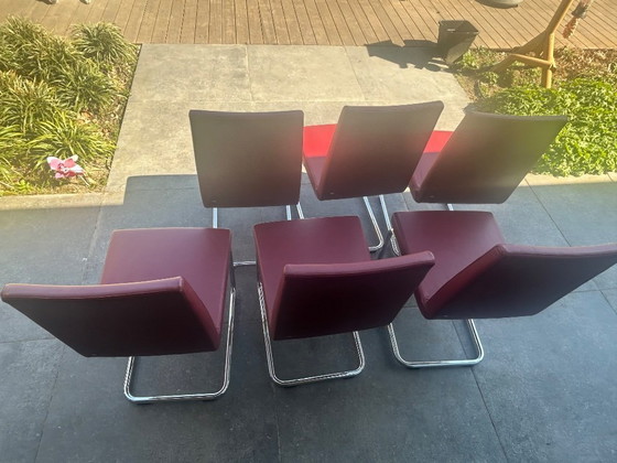 Image 1 of Sedie da pranzo Rolf Benz 620 rosso scuro