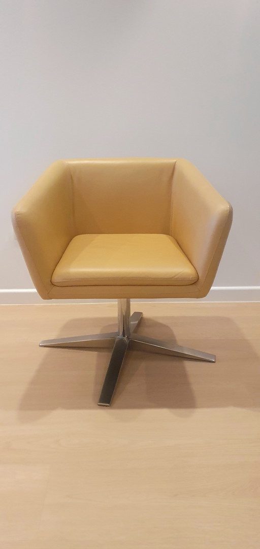 6 sedie da pranzo in pelle Artisoft Design – eetkamerstoelen, Chrome, Leather