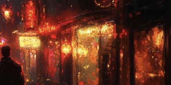 Image 1 of Artwork NEON NIGHT WANDERER XXL