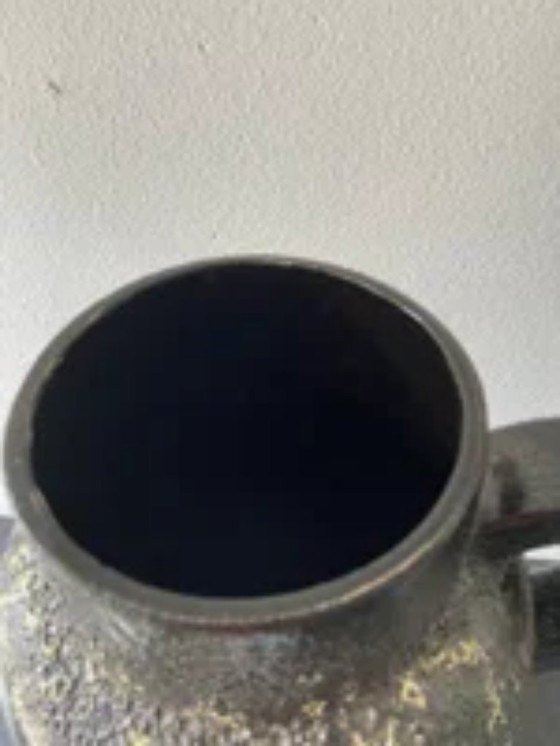 Image 1 of West Germany Scheurich 517-54 fat lava floor vase with horse