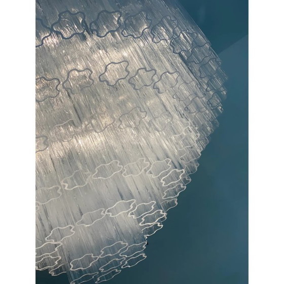 Image 1 of Lámpara de araña transparente de cristal de Murano Tronchi