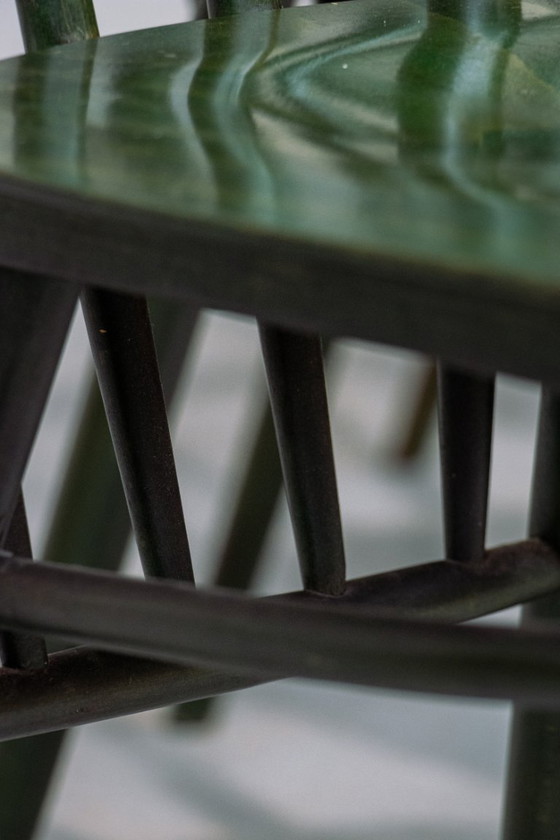 Image 1 of Set di 4 sedie da pranzo Ercol degli anni '60 + 1 sgabello