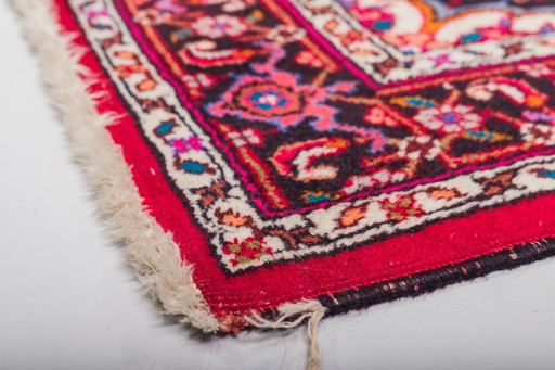 Tapis Bidjar rouge du Mid Century, années 1960