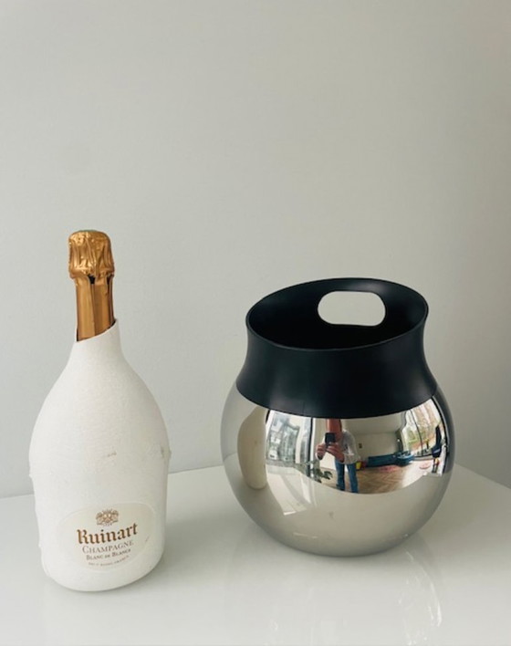 BergHOFF Zeno wijn- en champagnekoeler, RVS design, Tafelaccessoires, Kunststof, Roestvrij staal, Zwart (foto 2 van 14)