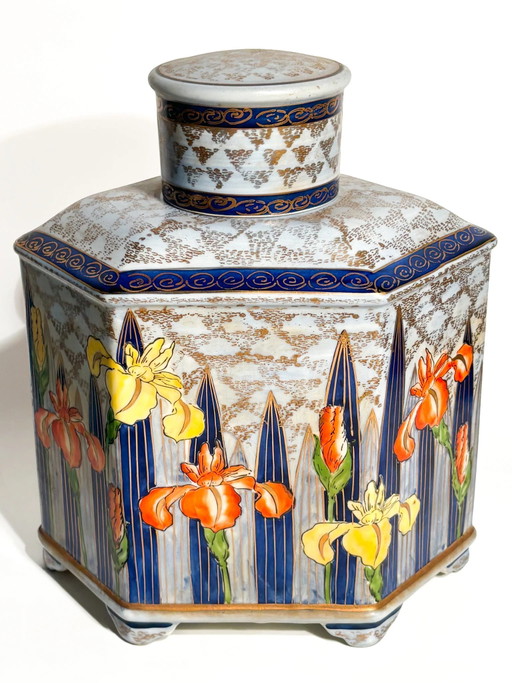 Art Nouveau Potiche Vase in Hand-Painted Italian Ceramic, 1920s – vazen (photo 2 of 12)
