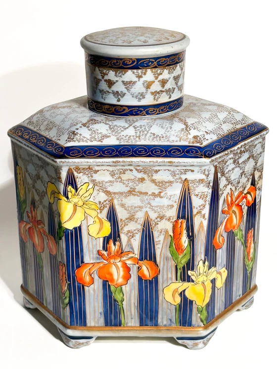 Art Nouveau Potiche Vase in Hand-Painted Italian Ceramic, 1920s (photo 2 of 12)