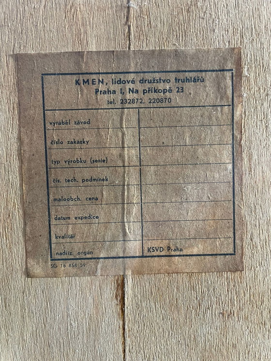 Image 1 of Mobile buffet cecoslovacco d'epoca di Tatra Nábytok - 1960 Mid-Century