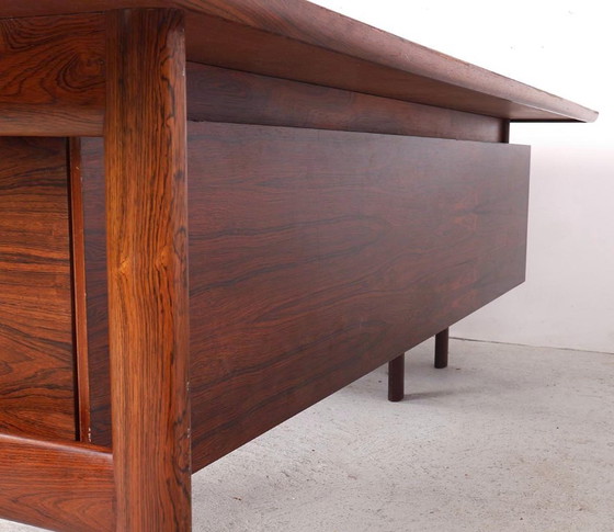 Scrivania Direzionale Vintage con Credenza, Arne Vodder per Sibast, Anni '60, Scrivanie, Legno, Marrone (foto 12 di 15)