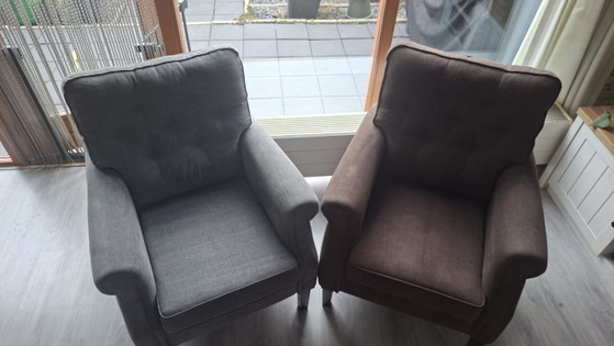Image 1 of MEILLEUR SEGMENT : Lot de 2 fauteuils Haros Tara – Style tendance à assortir – Comme neuf