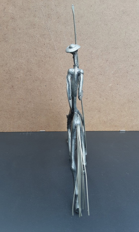 Image 1 of Sculpture Michel Laude, Don Quichotte en étain, 1970, Artebouc
