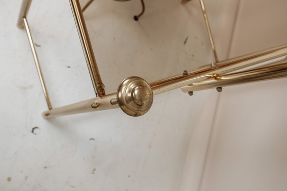 Image 1 of Vintage brass vanity table with stool