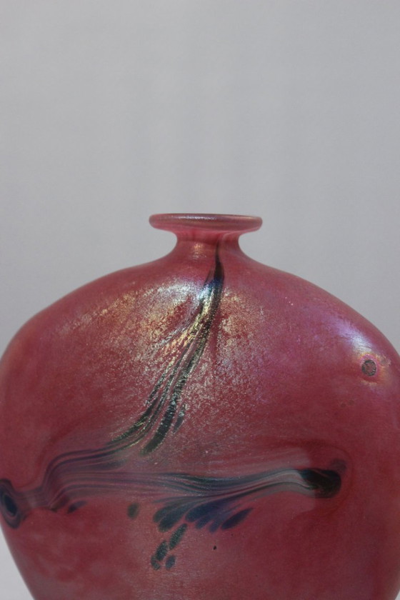 Image 1 of Michèle Luzoro in Biot, iridescent glass lentil vase, 1984