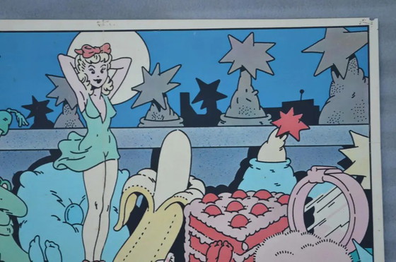 Jaren 70 Bob Lawrie voor Dim Franse Pop Art Mode Reclame Poster – Paper, Mid Century Modern (photo 3 of 8)