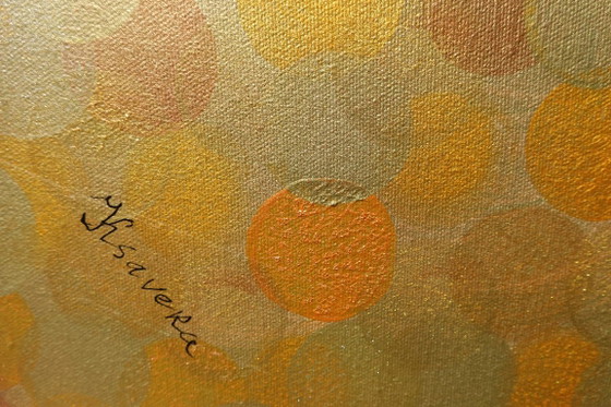 Gold Abstract A1372 - Gran Pintura Original – Pinturas y dibujos, Canvas (photo 8 of 12)