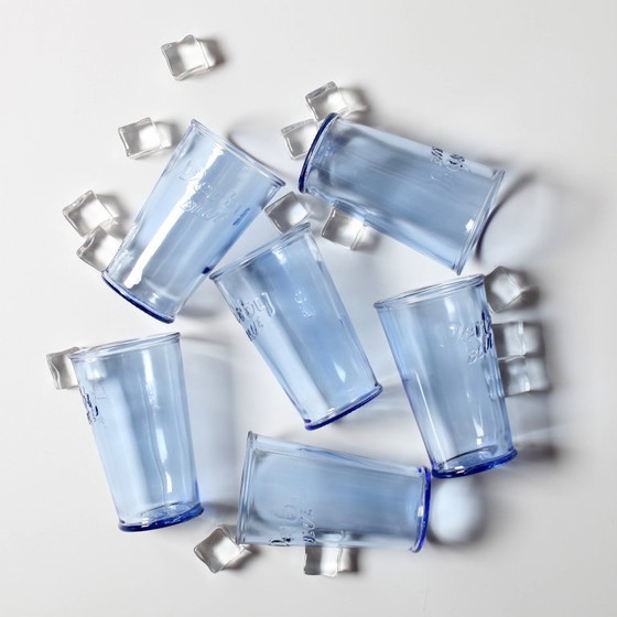 Image 1 of Set di 6 bicchieri vintage Derby Blue / Rastal / Italia / 2001