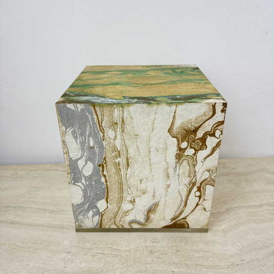 Image 1 of Mid-Century Design Lucite Cube Table Lamp, 1970’s