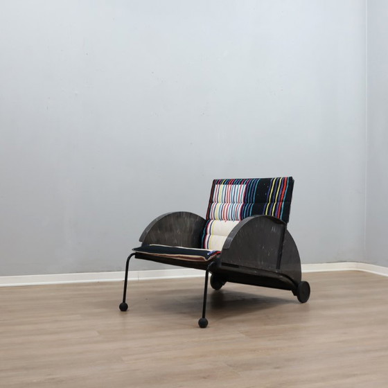 Zeldzame Vintage Kartell Anna Castelli Fauteuil Met Dubbele Hoes Jaren 80 – Textile (photo 4 of 16)