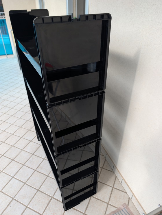 Image 1 of Jeep BBB Italia modulaire boekenkast, zwart, ontworpen door De Pas, Durbino, Lomazzo, jaren 70