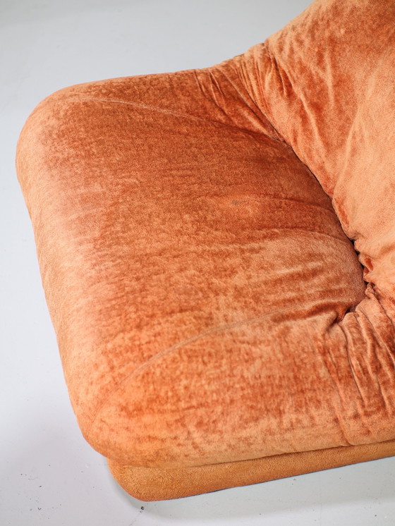 Image 1 of (2x) Italian Armchair Orange Vintage 1970s
