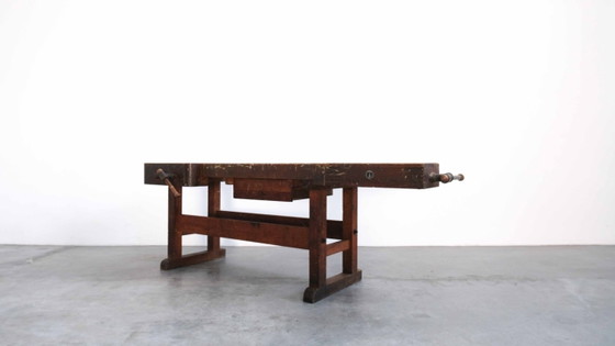 Vintage "Ulmia" Workbench Planing Bench Loft Design, Sideboard, Wood, Brown (photo 6 of 13)