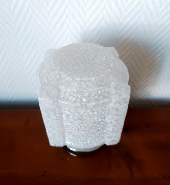 Image 1 of Art Deco table lamp with Clichy glass