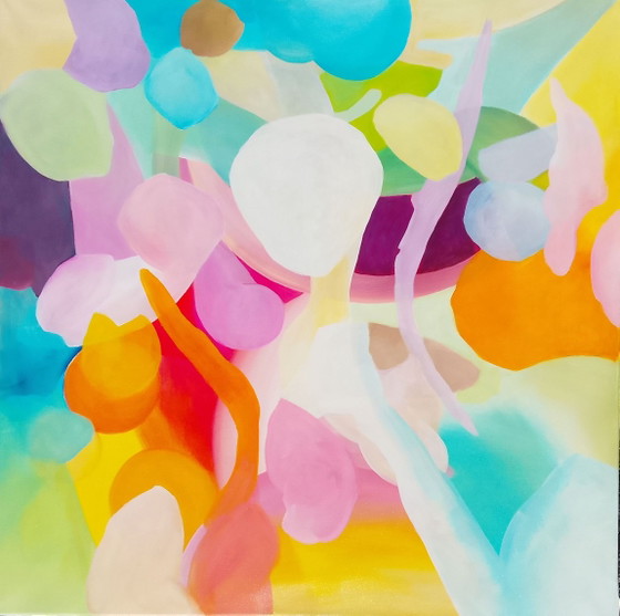 Acrylic painting #Homeberry 100x100cm – joart, Paintings & Drawings, Canvas (photo 7 of 15)