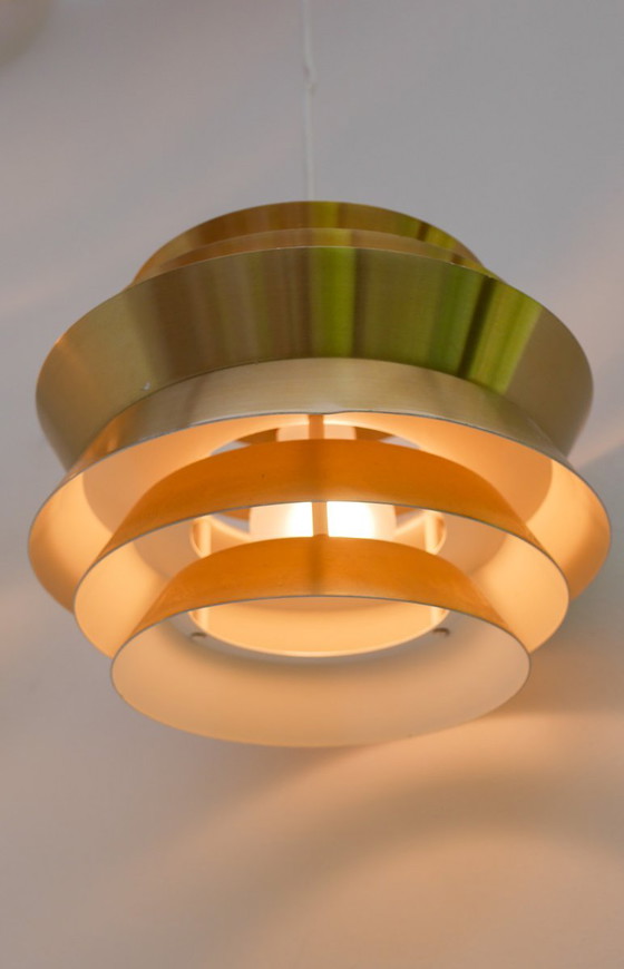 Lampade a sospensione Trava in metallo color ottone di Carl Thore, Svezia, prodotte da Granhaga – Applique (photo 4 of 13)