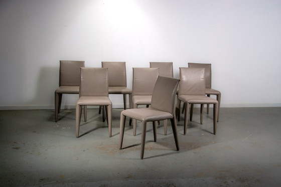 Sillas Vol Au Vent de Mario Bellini para B&B Italia. Juego de 8. – Sillas de comedor, Leather, Vintage (photo 12 of 14)