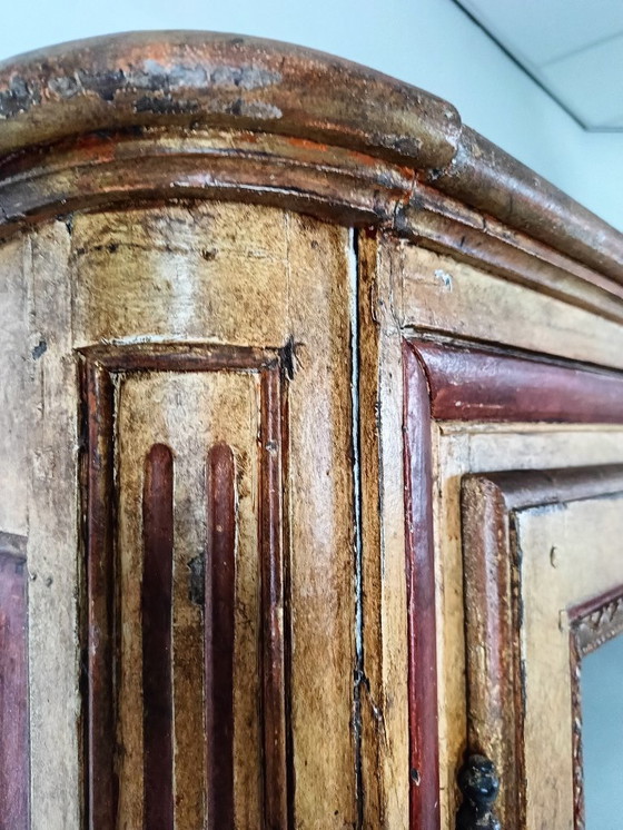 Image 1 of Antique French painted cabinet