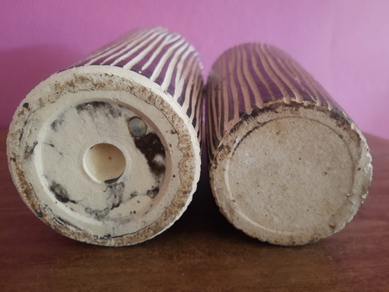 Magnifico set di Vasi decorativi in ceramica Mid-Century anni '50, Design Vintage Fatto a Mano (photo 8 of 12)